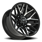 Vision 305 20x10 -25 8x165.1mm 125.2mm Gloss Black Machined Face