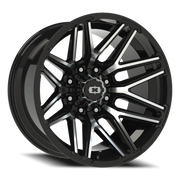 Vision 305 22x12 -51 8x165.1mm 125.2mm Gloss Black Machined Face