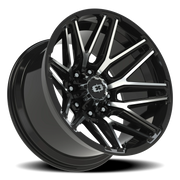 Vision 305 22x12 -51 8x165.1mm 125.2mm Gloss Black Machined Face