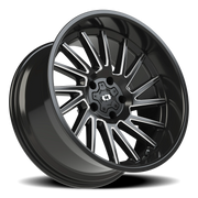 Vision 306 20x10 -25 5x127mm 78.1mm Gloss Black Milled Spokes