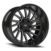 Vision 306 20x12 -51 5x127mm 78.1mm Gloss Black Milled Spokes