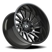 Vision 306 20x12 -51 5x139.7mm 108mm Gloss Black Milled Spokes
