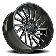 Vision 306 22x10 -19 5x127mm 78.1mm Gloss Black Milled Spokes