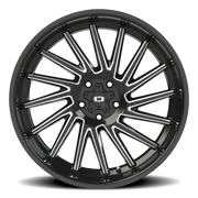 Vision 306 22x10 -19 5x127mm 78.1mm Gloss Black Milled Spokes