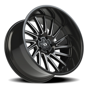 Vision 306 22x12 -51 5x127mm 78.1mm Gloss Black Milled Spokes