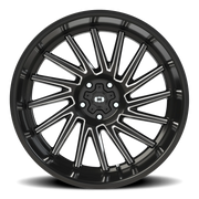 Vision 306 22x12 -51 5x127mm 78.1mm Gloss Black Milled Spokes