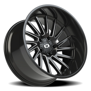 Vision 306 22x12 -51 5x139.7mm 108mm Gloss Black Milled Spokes