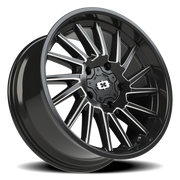 Vision 306 20x9 +12 5x150mm 110.2mm Gloss Black Milled Spokes