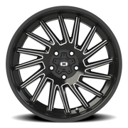 Vision 306 20x9 -12 5x127mm 78.1mm Gloss Black Milled Spokes