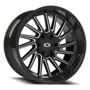 Vision 306 20x10 -25 6x135mm 87.1mm Gloss Black Milled Spokes