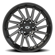 Vision 306 22x10 -19 6x139.7mm 106.2mm Gloss Black Milled Spokes