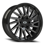 Vision 306 20x9 +12 6x135mm 87.1mm Gloss Black Milled Spokes