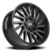 Vision 306 20x9 -12 6x139.7mm 106.2mm Gloss Black Milled Spokes
