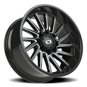 Vision 306 22x10 -19 8x170mm 125.2mm Gloss Black Milled Spokes