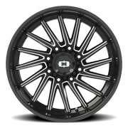 Vision 306 22x10 -19 8x180mm 124.2mm Gloss Black Milled Spokes
