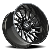 Vision 306 22x12 -51 8x180mm 124.2mm Gloss Black Milled Spokes