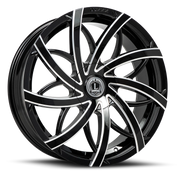 Luxxx Alloys 31 22x9 +15 5x115mm 73.1mm Gloss Black Milled
