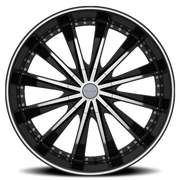 Elure 31 22x8 +38 5x110mm 73.1mm Black Machined Face-Pinstripe