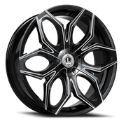 Luxxx Alloys 34 22x9 +30 6x135mm 87.1mm Gloss Black Milled