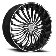 Elure 33 22x8 +35 5x108mm 73.1mm Black Machined