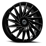 Luxxx Alloys 34 20x8.5 +30 5x108mm 66.6mm Gloss Black Milled