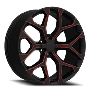 Eclipse Replica 348 22x9.5 +30 6x139.7mm 78.1mm Black Red Milled