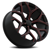 Eclipse Replica 348 22x9.5 +30 6x139.7mm 78.1mm Black Red Milled