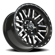 Vision 348 15x7.5 -12 5x114.3mm 83mm Gloss Black Machined Face