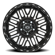 Vision 348 15x7.5 -12 5x114.3mm 83mm Gloss Black Machined Face