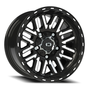 Vision 348 15x7.5 -12 5x139.7mm 110mm Gloss Black Machined Face