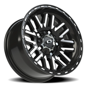 Vision 348 15x7.5 -12 5x139.7mm 110mm Gloss Black Machined Face