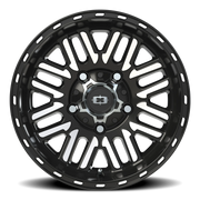 Vision 348 15x7.5 -12 5x139.7mm 110mm Gloss Black Machined Face