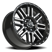 Vision 348 17x8.5 +18 5x114.3mm 83mm Gloss Black Machined Face