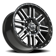 Vision 348 18x8.5 +18 6x139.7mm 106.2mm Gloss Black Machined Face