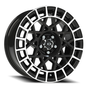Vision 349 16x7 +15 5x100mm 72.1mm Gloss Black Machined Lip