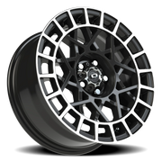 Vision 349 16x7 +15 5x100mm 72.1mm Gloss Black Machined Lip
