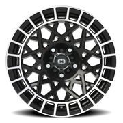 Vision 349 17x8.5 -24 5x114.3mm 76.1mm Gloss Black Machined Lip