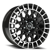 Vision 349 17x8 +40 5x114.3mm 76.1mm Gloss Black Machined Lip