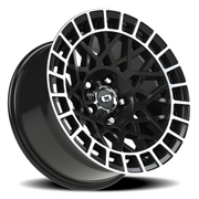 Vision 349 17x8.5 -24 5x127mm 76.1mm Gloss Black Machined Lip