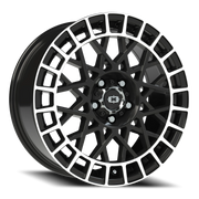 Vision 349 18x8.5 +12 5x114.3mm 76.1mm Gloss Black Machined Lip