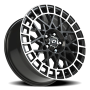 Vision 349 18x8.5 +12 5x114.3mm 76.1mm Gloss Black Machined Lip