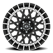 Vision 349 18x8.5 +12 5x114.3mm 76.1mm Gloss Black Machined Lip