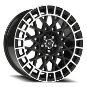 Vision 349 18x8 +40 5x114.3mm 76.1mm Gloss Black Machined Lip