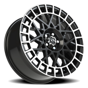 Vision 349 18x8 5x110mm 73.1mm Gloss Black Machined Lip