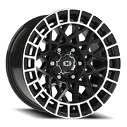 Vision 349 17x8.5 -12 6x139.7mm 106.2mm Gloss Black Machined Lip
