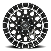Vision 349 17x8.5 -12 6x139.7mm 106.2mm Gloss Black Machined Lip