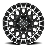 Vision 349 17x8.5 +12 6x139.7mm 106.2mm Gloss Black Machined Lip
