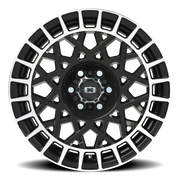 Vision 349 17x8.5 +12 6x114.3mm 76.1mm Gloss Black Machined Lip