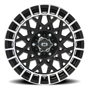 Vision 349 18x8 +12 6x135mm 87.1mm Gloss Black Machined Lip
