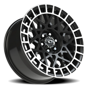 Vision 349 18x8.5 +12 6x120mm 66.9mm Gloss Black Machined Lip